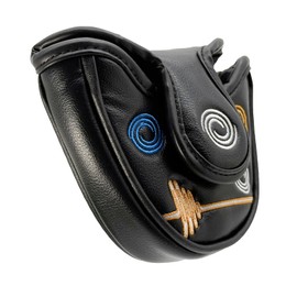 Mallet Putter Head Cover, Magnetic Closure, Black PU Leather, Odyssey Compatible