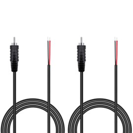 Pixelman(18AWG 3.3ft Heavy Gauge Speaker Wire RCA Adapter Plug to Bare Wire,RCA Connector Speaker Audio Cable for TV Amplifier Receiver,Speakers Stereo Cable Cord to Adapter Male-2 Pcs