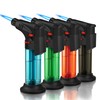 Samniu 4 Pack of Torch Lighter, Jet Flame, Butane gas,