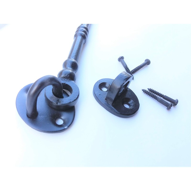 Cast Iron Cabin Hook - Black Antique (6") 150mm for