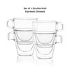 JoyJolt Stoiva Double Wall Insulated Espresso Glass Cups – 5