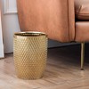 Modern Golden Small Trash Can Wastebasket, Garbage Container Bin for