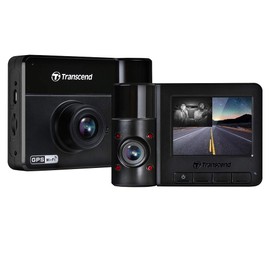 Transcend 128GB, Dual 2K+1080P Dash Cam Front and Rear Inside, 140 Wide-Angle, 2.4 Display, Built-in WiFi GPS,G-Sensor, Night Vision, Loop Recording, Parking Mode, ADAS, for Cars Taxi - TS-DP550B-128G
