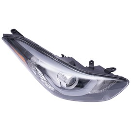 RustyVioum Halogen Headlight Assembly, for 2014 2015 2016 Hyundai Elantra Limited/Sport w/LED DRL Passenger Right Side