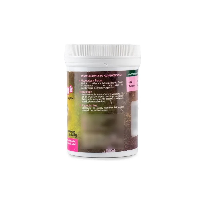 Suplemento De Calcio Con Vitamina D3 Para Reptiles