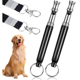 ValueBargain 2 Pack Dog Whistle, Ultrasonic Silent Dog Whistle to Stop Barking, Adjustable Pitch & Wide Frequency for Effective Bark Control (Professional Training)
