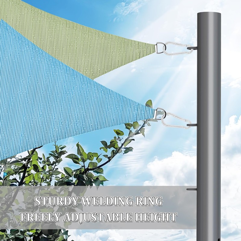 2pcs Sun Shade Poles Outdoor - 10ft 2.36" Diameter Heavy