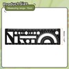 sourcing map 3pcs Multifunctional Geometric Rulers 15cm Metric and SAE