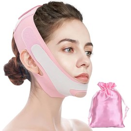 V Line Lifting Mask, Reusable Double Chin Reducer, The Best Gift for Woman's Beauty, Pink