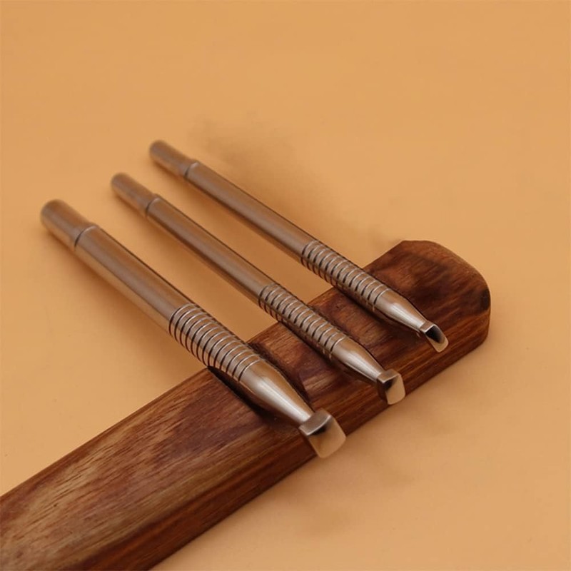 Singring Leather Stamping Tool Beveling Set 3Pcs Smooth Beveler Stamps