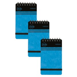 nu: Notebooks - Craze Cloud Range - A7 Blue Notebook - Wirebound Notebook - Stationery Notebooks - Ruled Notepad - 110 Pages - Multipack of 3