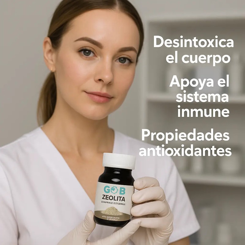 Zeolita Polvo Go3b Cápsulas Suplemento Alimenticio Sabor