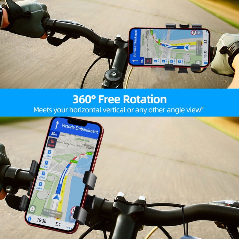 Bike Phone Mount Universal Adjustable Angle Motorcycle Handlebar Cell Phone