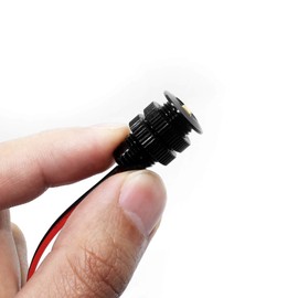 UV Antiviral Light Bolt - Flush Mount 12V Ultraviolet UVC Germicidal LED, Sanitizer, Disinfection for Cars Interior, Footwell, Trunk w/ SLEEK Aluminum Housing & Screw Nut (11 mm Black, UV-C LED)