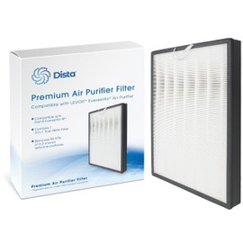 Dista Filter - True Hepa H13 Filter Compatible with LEVOIT EverestAir Air Purifier with 3-in-1 True HEPA, High-Efficiency Activated Carbon, Part # LRF-E551-WUS - Pack of 1