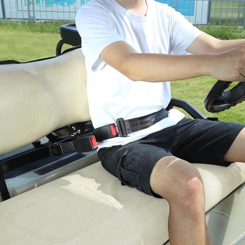 10L0L Universal 2/3-point Golf Cart Seat Belts, 42" Retractable Belts
