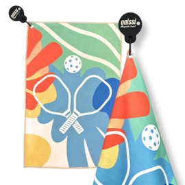 ONISSI Magnetic Pickleball Towel with Clip| Microfiber Pickleball Towels for Sweat|Trendy Pickleball Towels for Women Men| Pickleball Gifts for Pickleball Lovers| Pickleball Accessories (Color Splash)