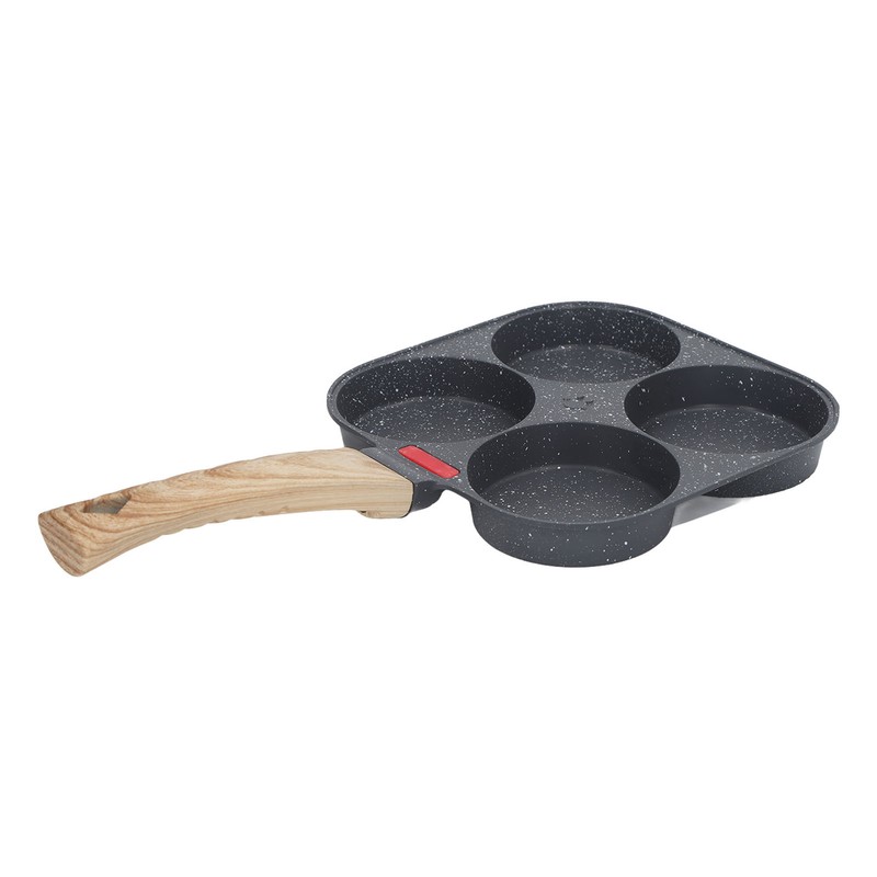 Egg Frying Pan Heat Sensitive Silicone Aluminium Pancake Frying Pan