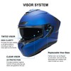 LNCHAO Motorcycle Helmets Dual Visor Full Face Helmet for Adults