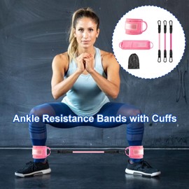 Ankle Straps for Cable Machines Women,Pilates Workout Ankle Weights with Cuffs | Exercise Equipment for Home Gym Workouts Glute Training Hip Thrusting