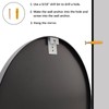 Sunniry Black Circle Mirror, Round Bathroom Mirror 20 inch, Round
