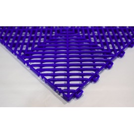 Boss Detail Interlocking Soft PVC Modular Garage Flooring Tile - 12"x12" | 5 Count - Pool Patio Floor, Ideal for Indoor and Outdoor Use, Interlocking Drainage Mats (Blue, 12 x 12)