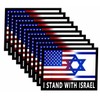 10 Pack I Stand with Israel American USA and Israel
