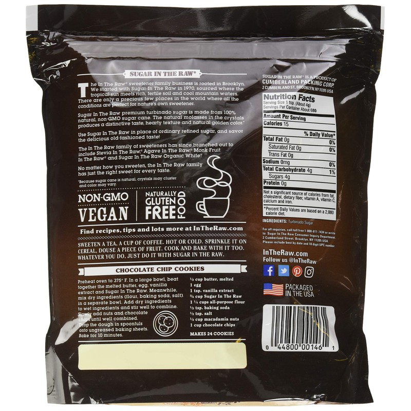 Sugar in the Raw Cane Sugar, 6 Pound (Pack of