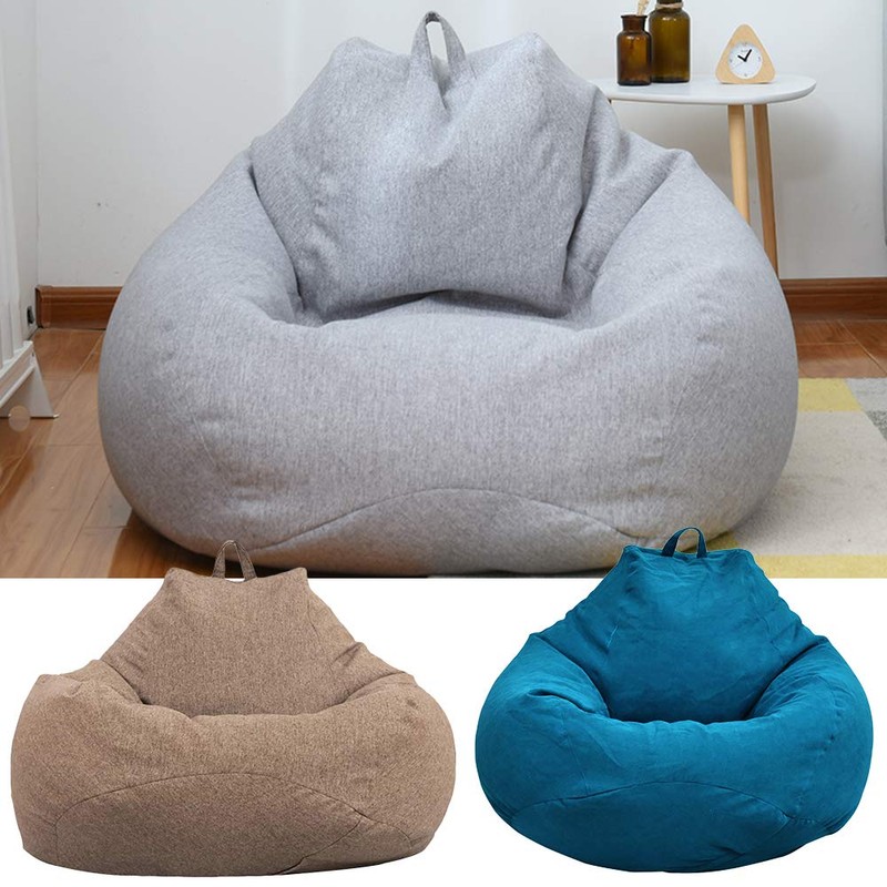 Bean Bag Cover with Handle and Side Pockets Lazy Bag