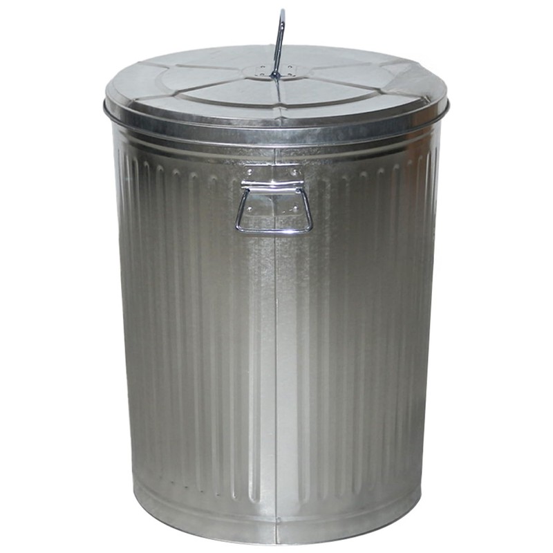 MARKSON 20 Gallon Trash Can with Lid Round Galvanized Steel