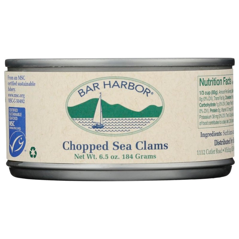 Bar Harbor All Natural Chopped Clams, Cans, 6.5 oz, 6