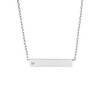 Fossil Women's Bar Stainless Steel Necklace, Stainless Steel Crystal