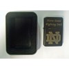 Notre Dame Logo Engraved Black Plated Brass Refillable Lighter in