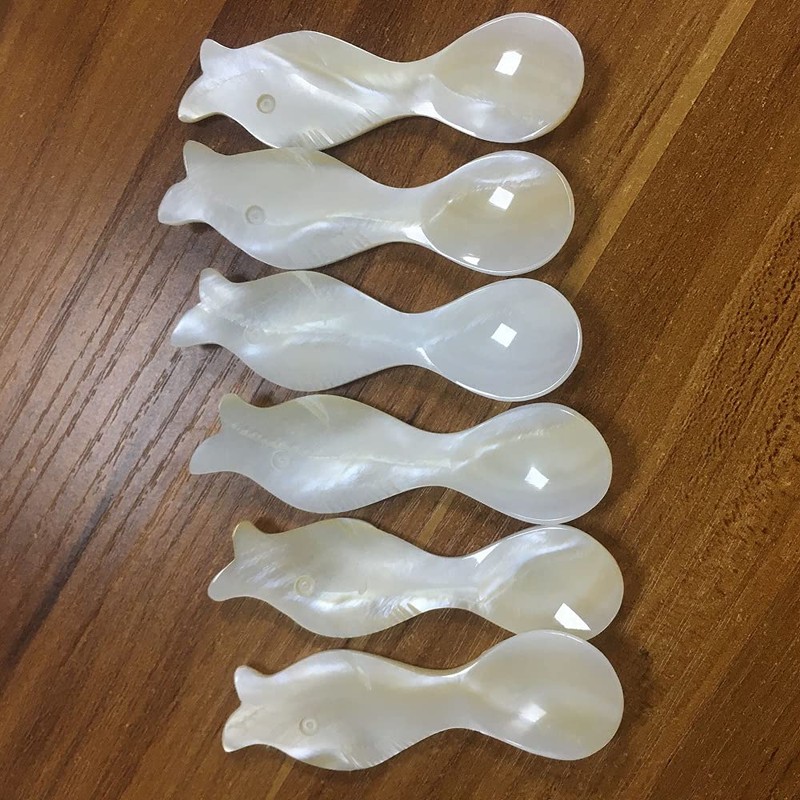 DUEBEL Sturgeon Shape Caviar Spoon, 8 cm x 2.5 cm