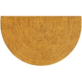 Unique Loom Braided Jute Collection Area Rug - Dhaka (2' 2" x 3' 7" Hearth Yellow)