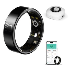 HPLSZCN NFC Smart Ring Health Tracker, Sleep & Heart Rate Monitor, IP68 Waterproof Smart Ring for Men/Women, Fitness Tracker for Daily Sports (13# 22.2mm)