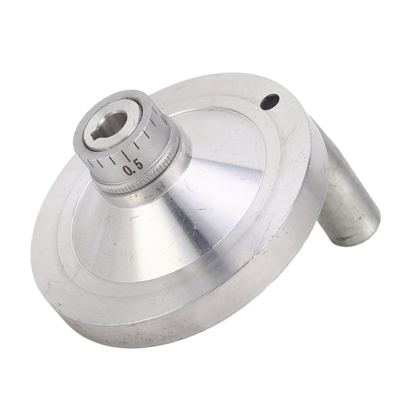 Hand Wheel Crank Handwheel Aluminum Alloy 0‑1mm Scale 80mm Diameter