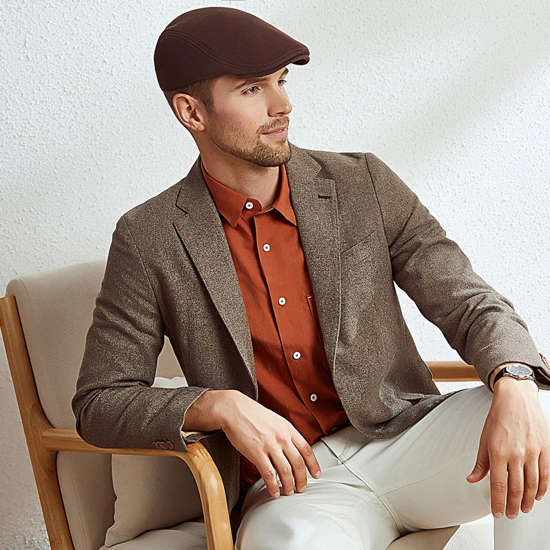 Porsyond Men's Cotton Flat Cap Gatsby, Newsboy Flat Cap, Men's