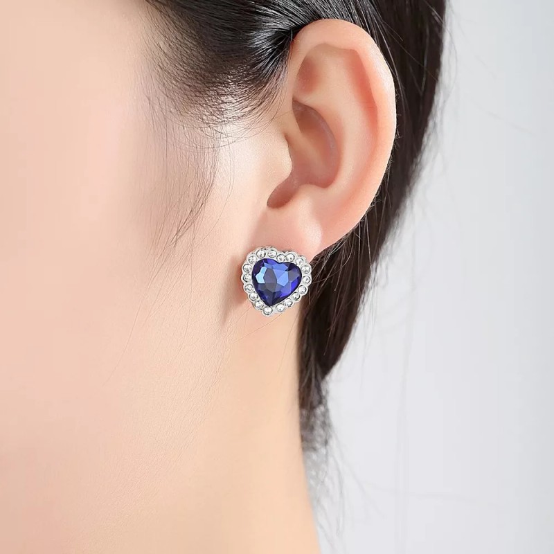 THE9SHOP Collar Titanic Conjunto De Collar Y Aretes Corazón Del