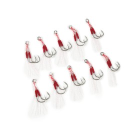 Tsurigoo! (Tsurigoo) Assist Hook Double Feather 10-Piece Set Split Ring Lure Hook (S)
