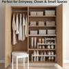 Yagizaai Expandable 1-Tier Metal Shoe Rack (H:10"), Adjustable Width 14.9"-23.6",