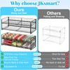 2-Tier Stackable Can Rack Organizer for Pantry Shelf, Extra-Long Can