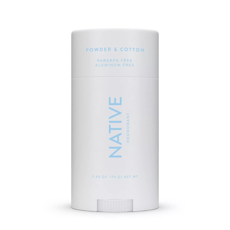 Native Natural Deodorant, Powder & Cotton, Aluminum Free, 2.65 Oz