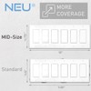 NEU 6-Gang Mid-Size Decorator Light Switch Outlet Cover Wall Plates,