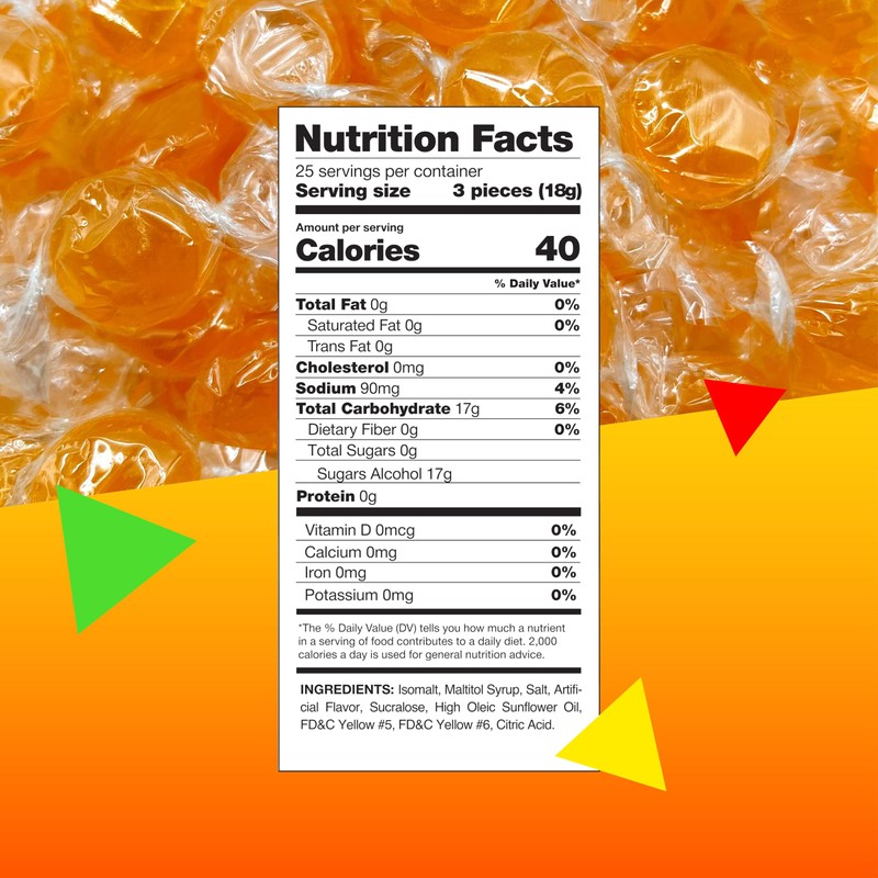 Sugar-Free Butterscotch Hard Candy | 1 Pound Bag - Approx.