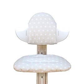 Blausberg Evomove Baby Coated Seat Cushion Set for Nomi High Chair Happy Star Beige