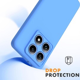 GAPlus Schutzhülle für Motorola Moto G15, schlanke Passform, flüssiges Silikon, stoßfest, weiche Haptik, Gummi-Gel-Handyhülle (blau)