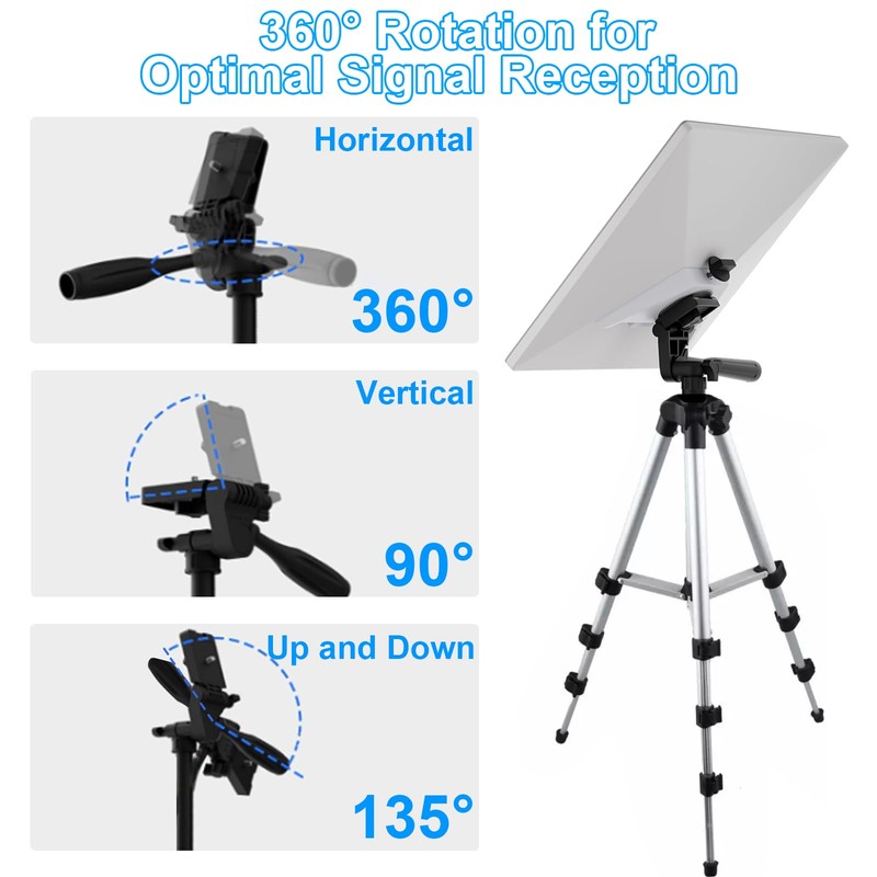 Starlink Mini Tripod Mount, Adjustable Height(13.8in-32.8in) and Tilt Mounting Kit