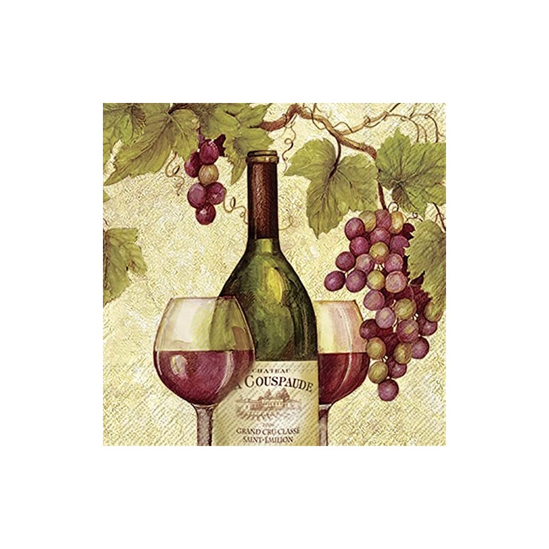 IHR Ideal Home Range - Paper Napkins RED WINE 20-Count