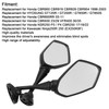 Pair Motorcycle Rearview Mirrors Black Visibility Replacement for Honda CBR